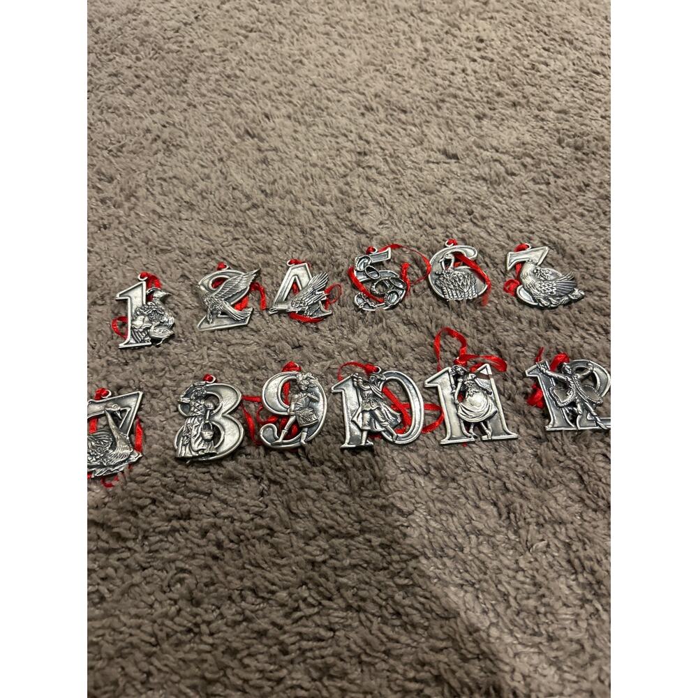 Elder Beerman 12 days of Christmas Pewter Ornaments